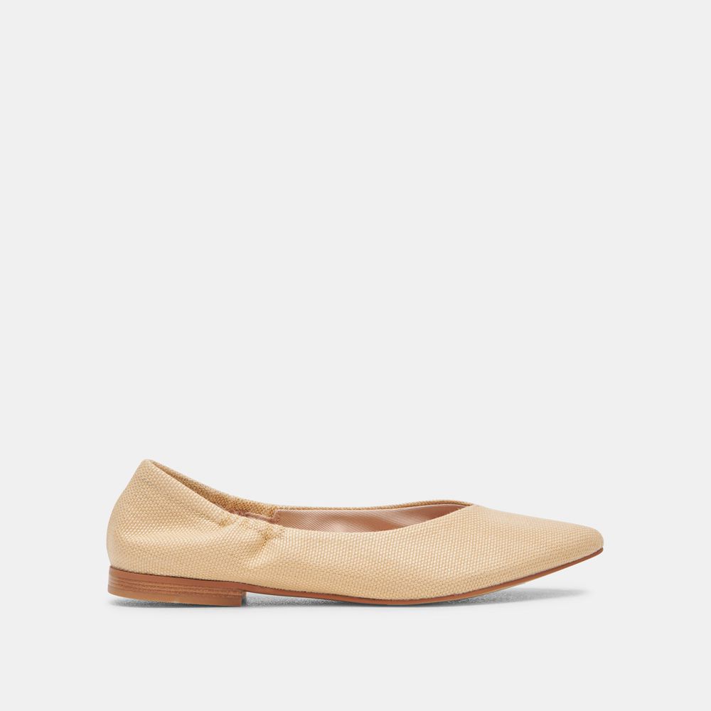 Dolce Vita Nadav Raffia Women Ballet Flats Brown | US-631704YNH