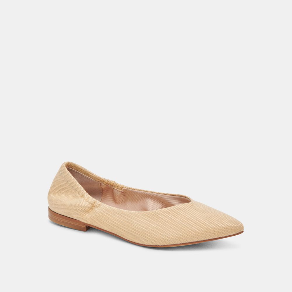 Dolce Vita Nadav Raffia Women Ballet Flats Brown | US-631704YNH