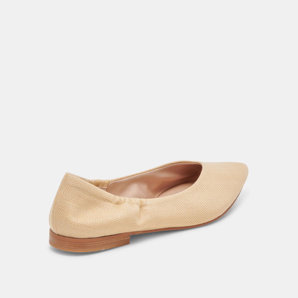 Dolce Vita Nadav Raffia Women Ballet Flats Brown | US-631704YNH