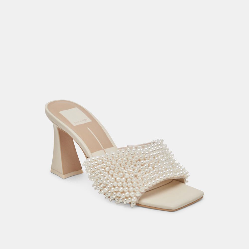 Dolce Vita Nandy Pearl Women Heels White | US-590314SMZ