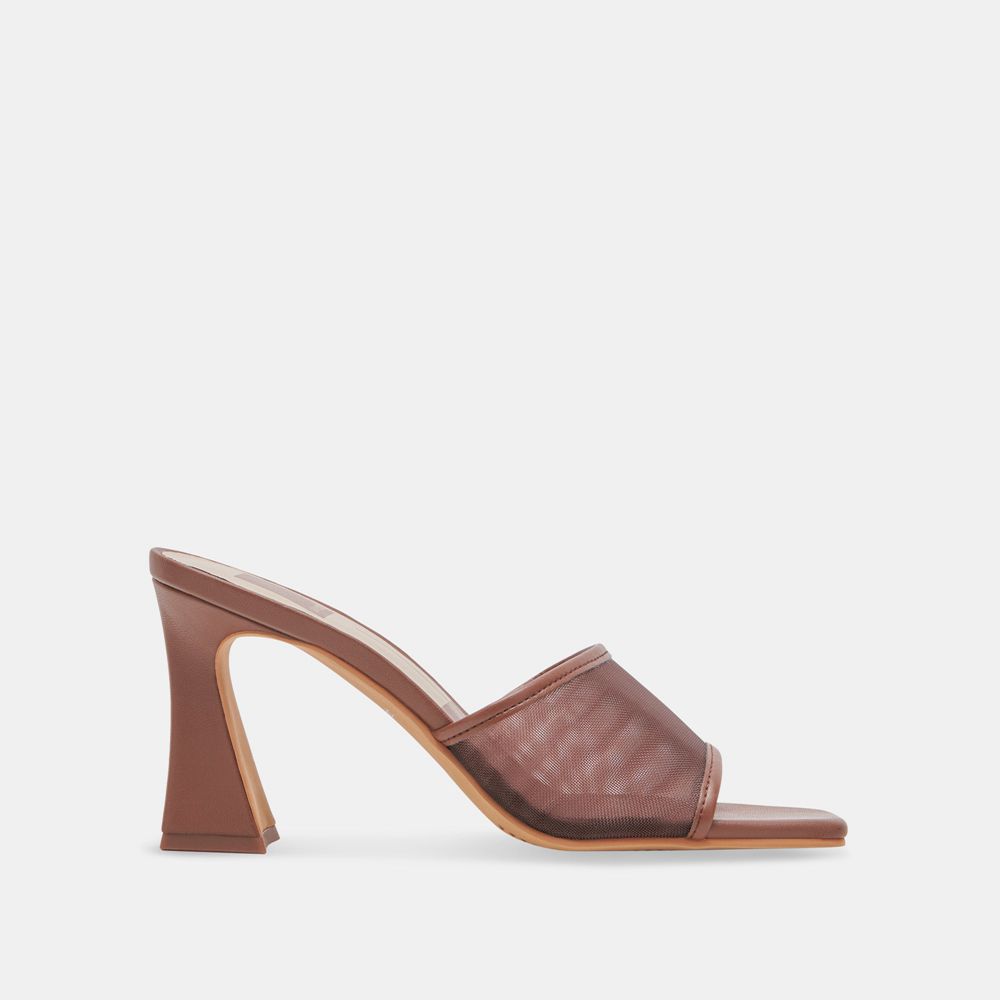 Dolce Vita Narda Mesh Women Heels Chocolate | US-516049GPO