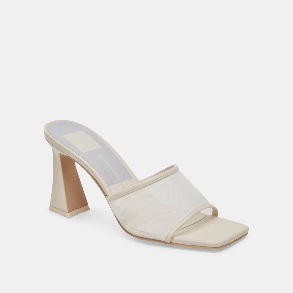 Dolce Vita Narda Mesh Women Heels Cream | US-798615UCF