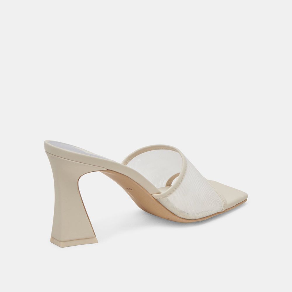 Dolce Vita Narda Mesh Women Heels Cream | US-798615UCF