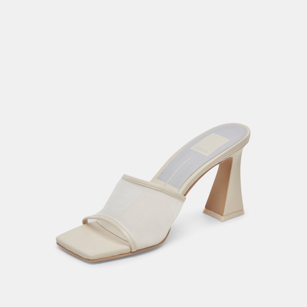 Dolce Vita Narda Mesh Women Heels Cream | US-798615UCF