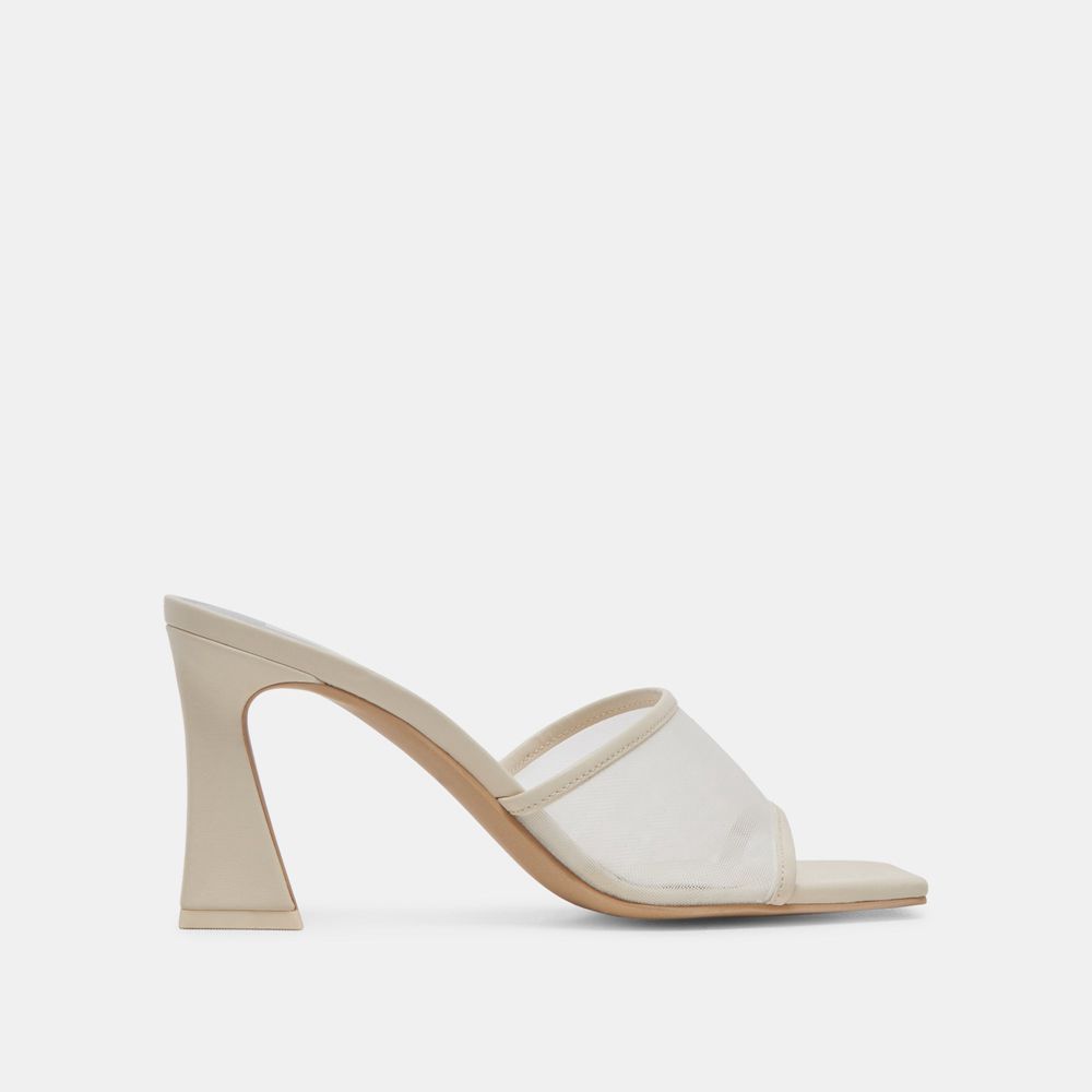 Dolce Vita Narda Mesh Women Heels Cream | US-798615UCF