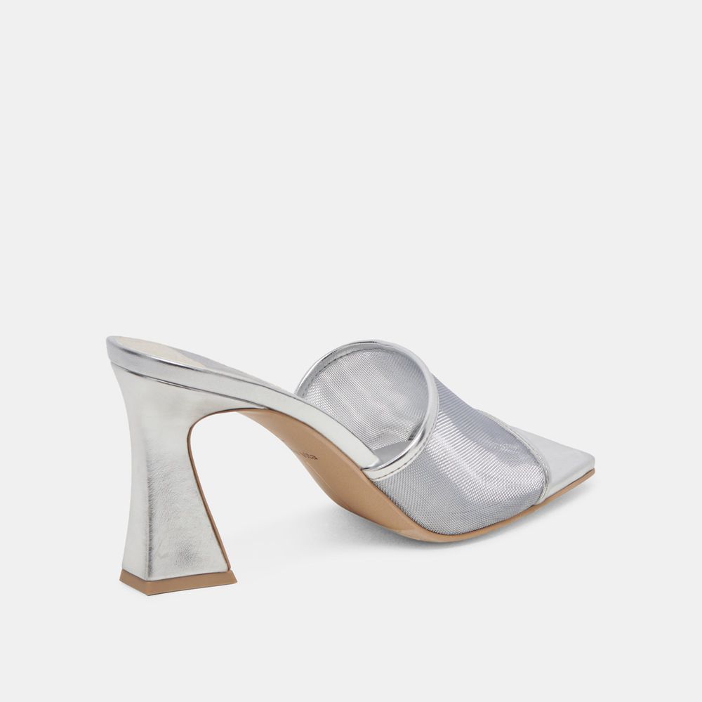 Dolce Vita Narda Mesh Women Heels Silver | US-295016RYQ