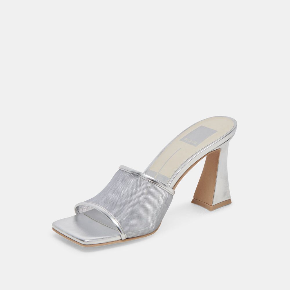 Dolce Vita Narda Mesh Women Heels Silver | US-295016RYQ