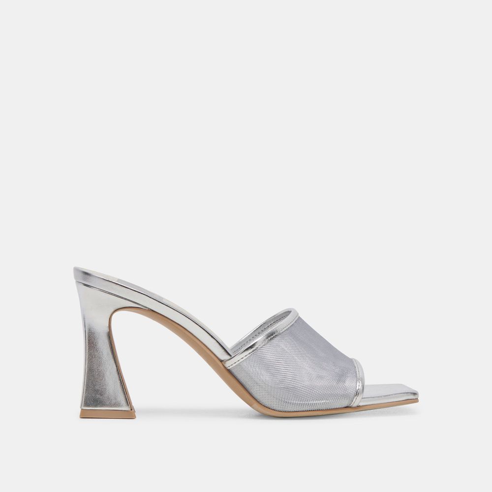 Dolce Vita Narda Mesh Women Heels Silver | US-295016RYQ