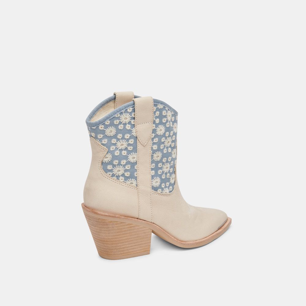 Dolce Vita Nashe Nubuck Women Western Boots Blue / Beige | US-845130WOA