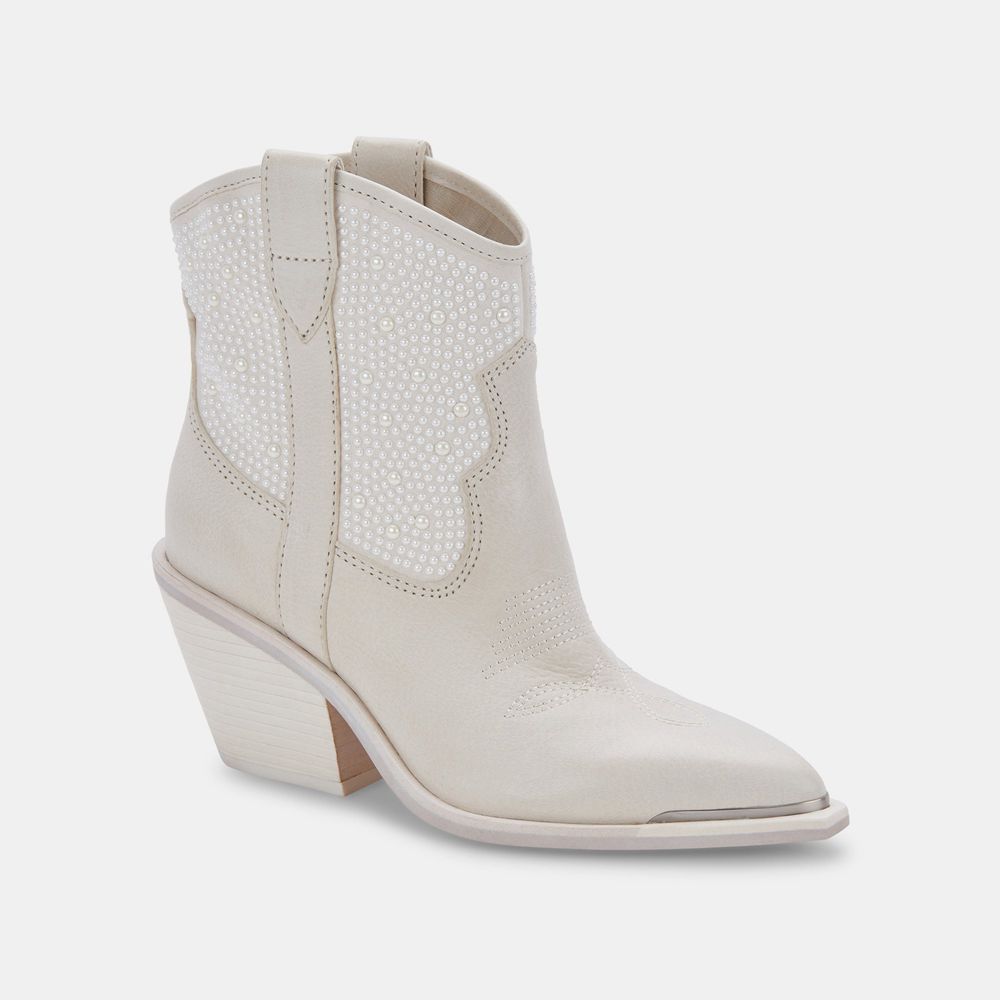 Dolce Vita Nashe Women Western Boots White | US-490268MQI