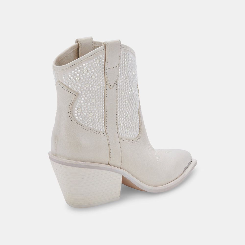 Dolce Vita Nashe Women Western Boots White | US-490268MQI