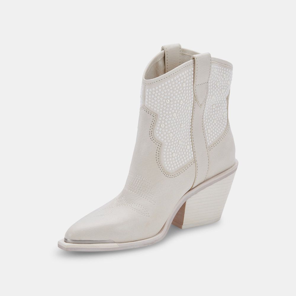 Dolce Vita Nashe Women Western Boots White | US-490268MQI