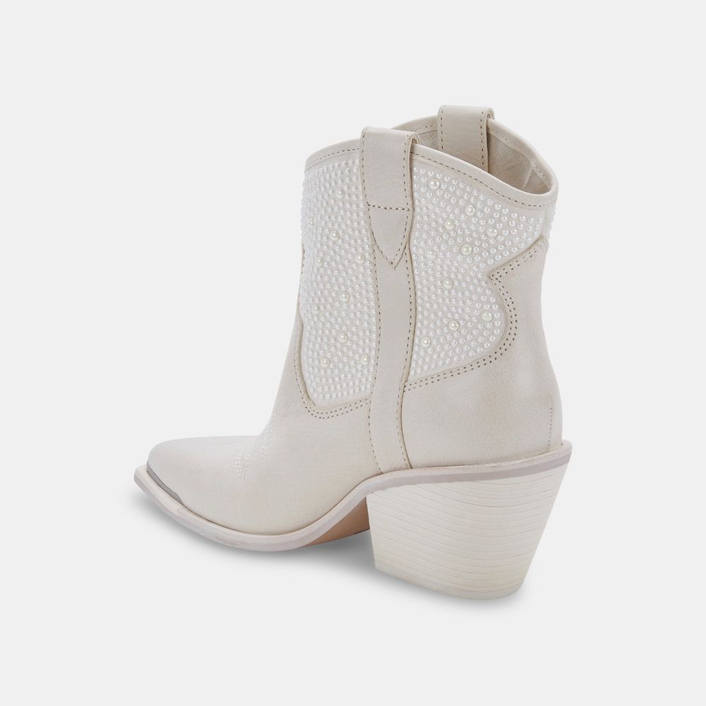 Dolce Vita Nashe Women Western Boots White | US-490268MQI