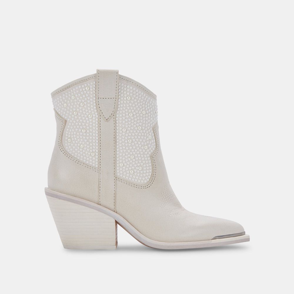 Dolce Vita Nashe Women Western Boots White | US-490268MQI