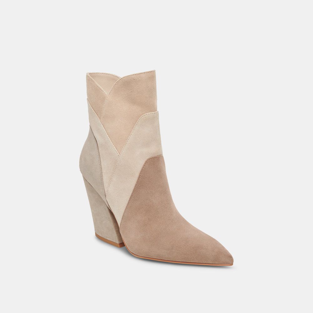 Dolce Vita Neena Suede Women Booties Beige / Grey | US-374815XCY