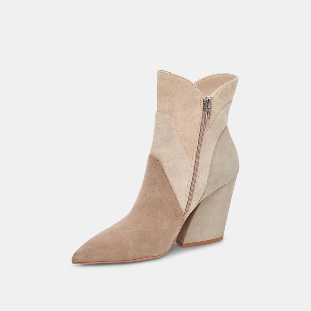 Dolce Vita Neena Suede Women Booties Beige / Grey | US-374815XCY