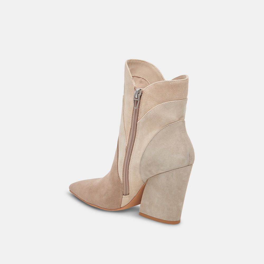 Dolce Vita Neena Suede Women Booties Beige / Grey | US-374815XCY