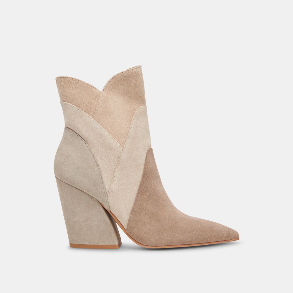 Dolce Vita Neena Suede Women Booties Beige / Grey | US-374815XCY