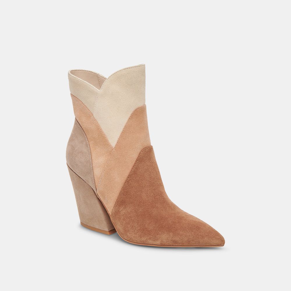 Dolce Vita Neena Suede Women Booties Brown / Multicolor | US-023549SWP