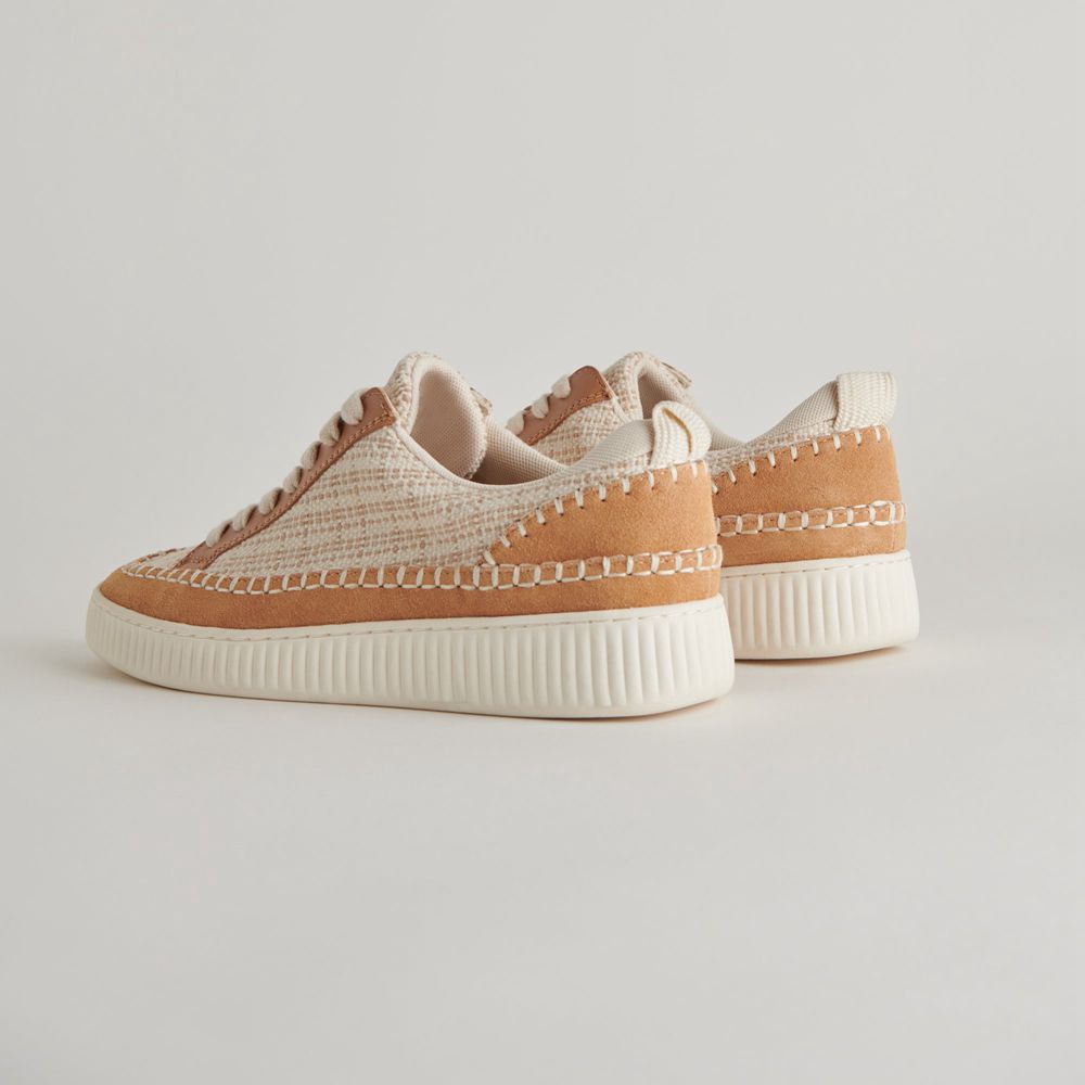 Dolce Vita Nicona Wove Women Sneakers Brown / Cream | US-918456XBK