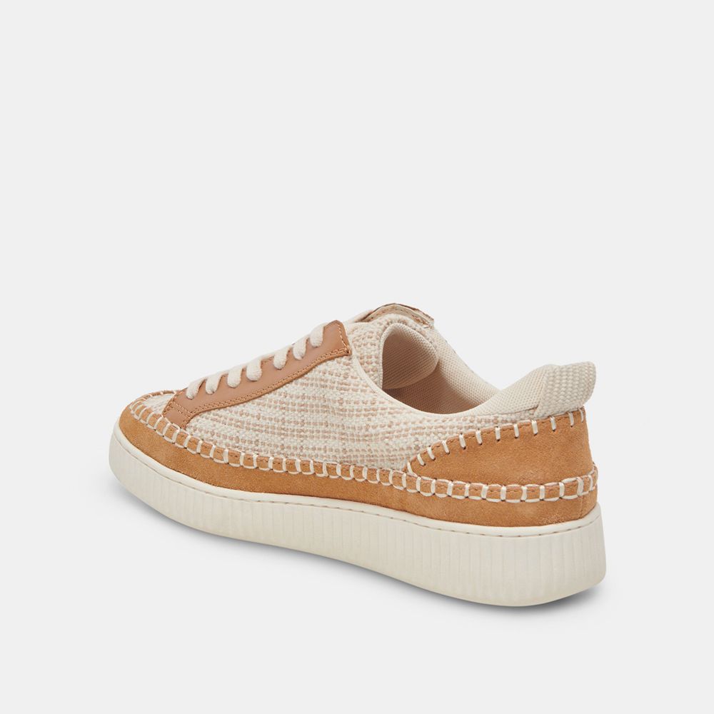 Dolce Vita Nicona Wove Women Sneakers Brown / Cream | US-918456XBK