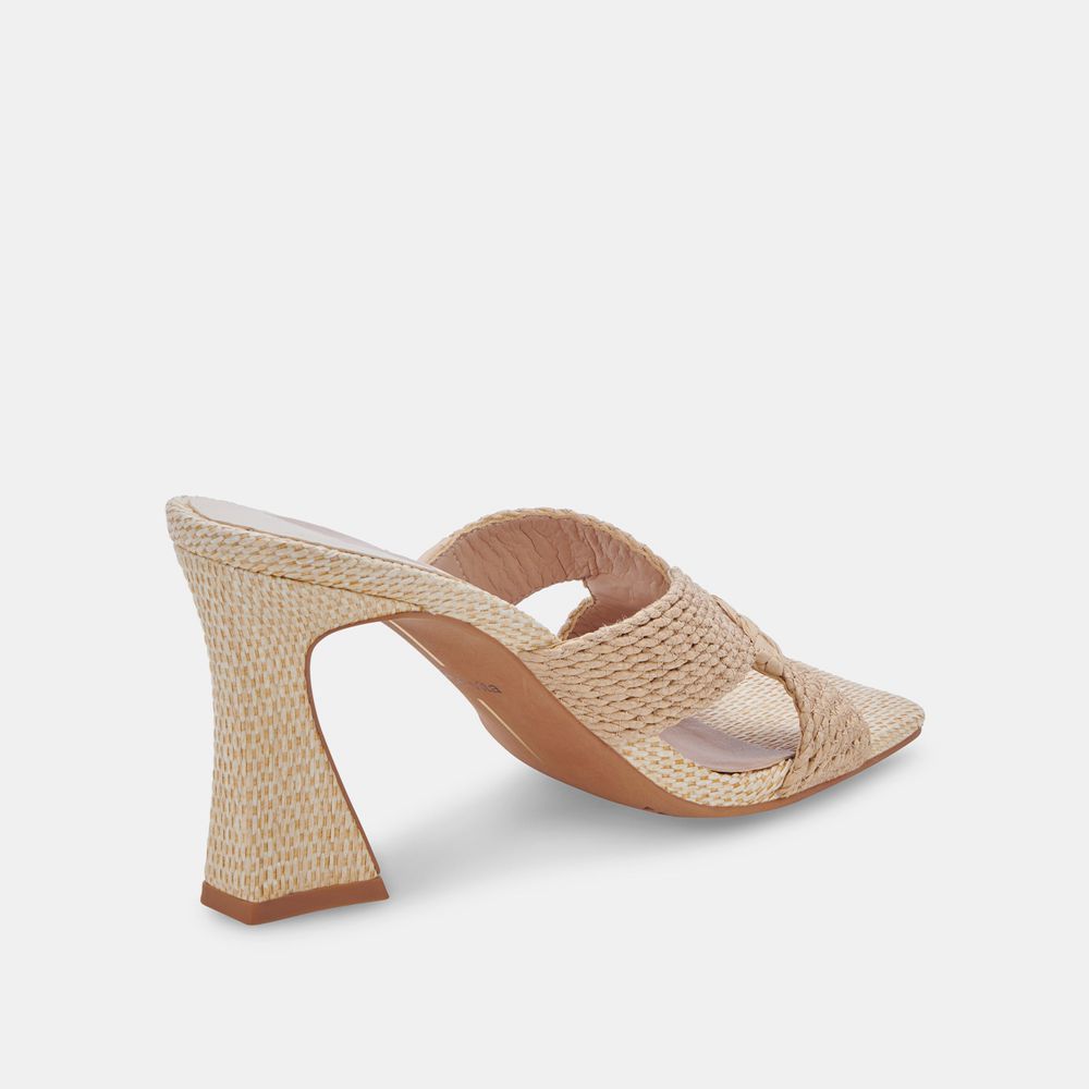 Dolce Vita Nitro Raffia Women Heels Light Brown | US-659283FIZ