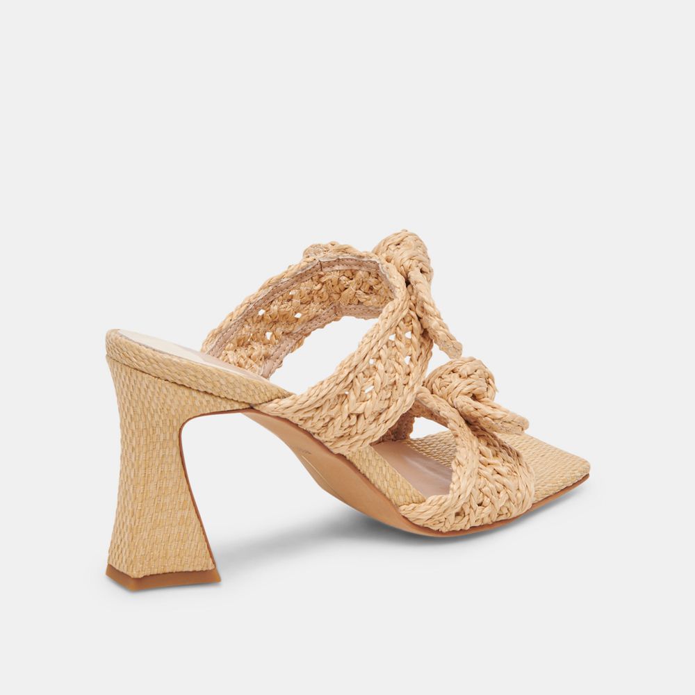 Dolce Vita Niyah Raffia Women Heels Light Brown | US-803927SGI