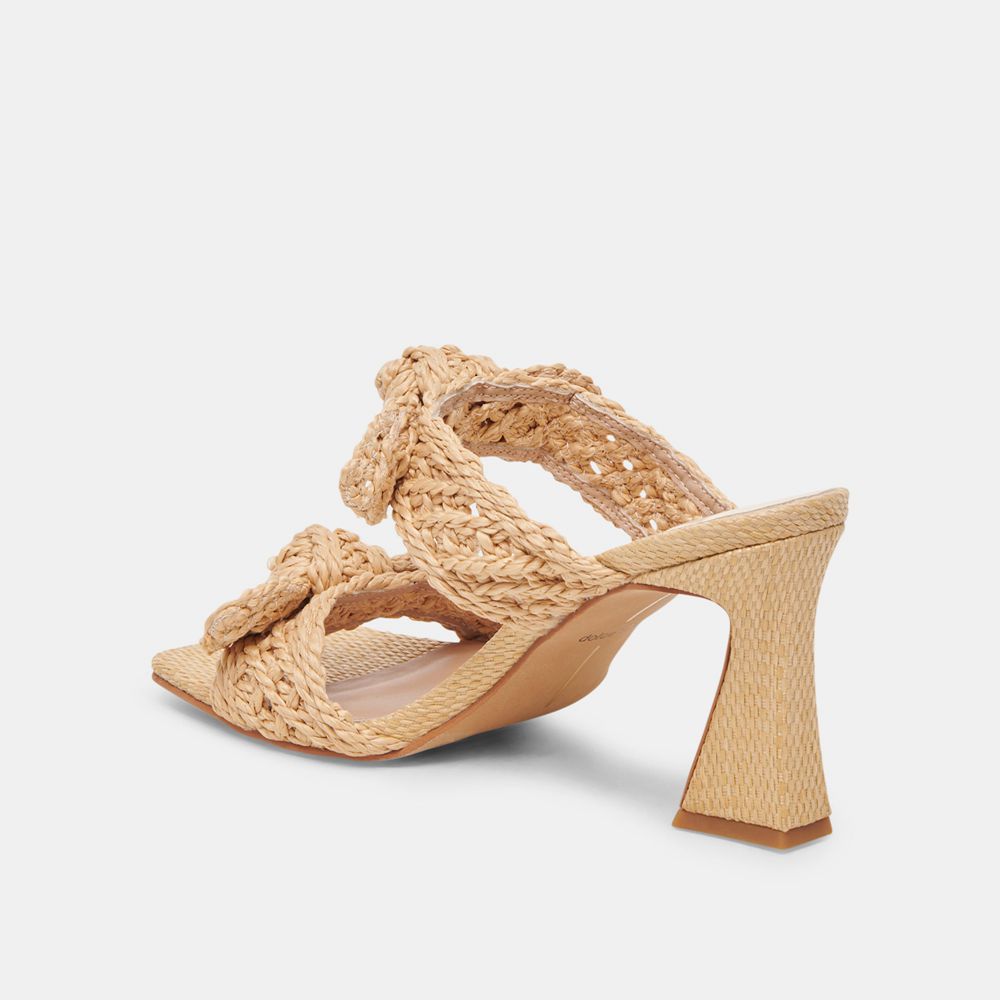 Dolce Vita Niyah Raffia Women Heels Light Brown | US-803927SGI