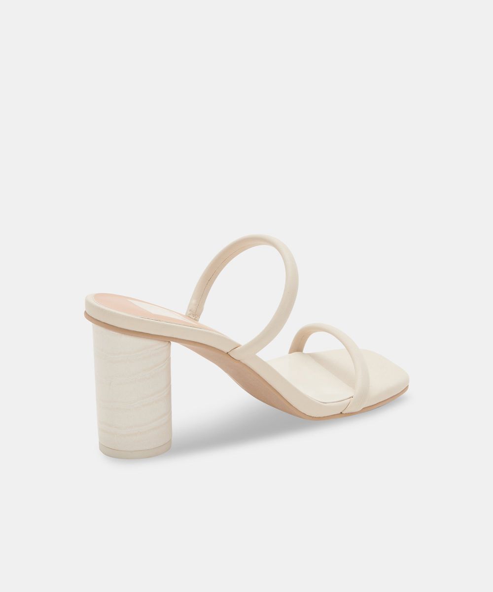 Dolce Vita Noles Women Heels Sandals Cream | US-423986HBU