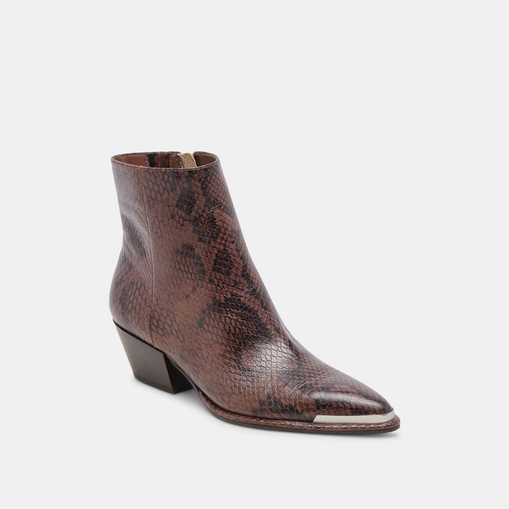 Dolce Vita Nonah Women Western Boots Dark Brown | US-905387QVF