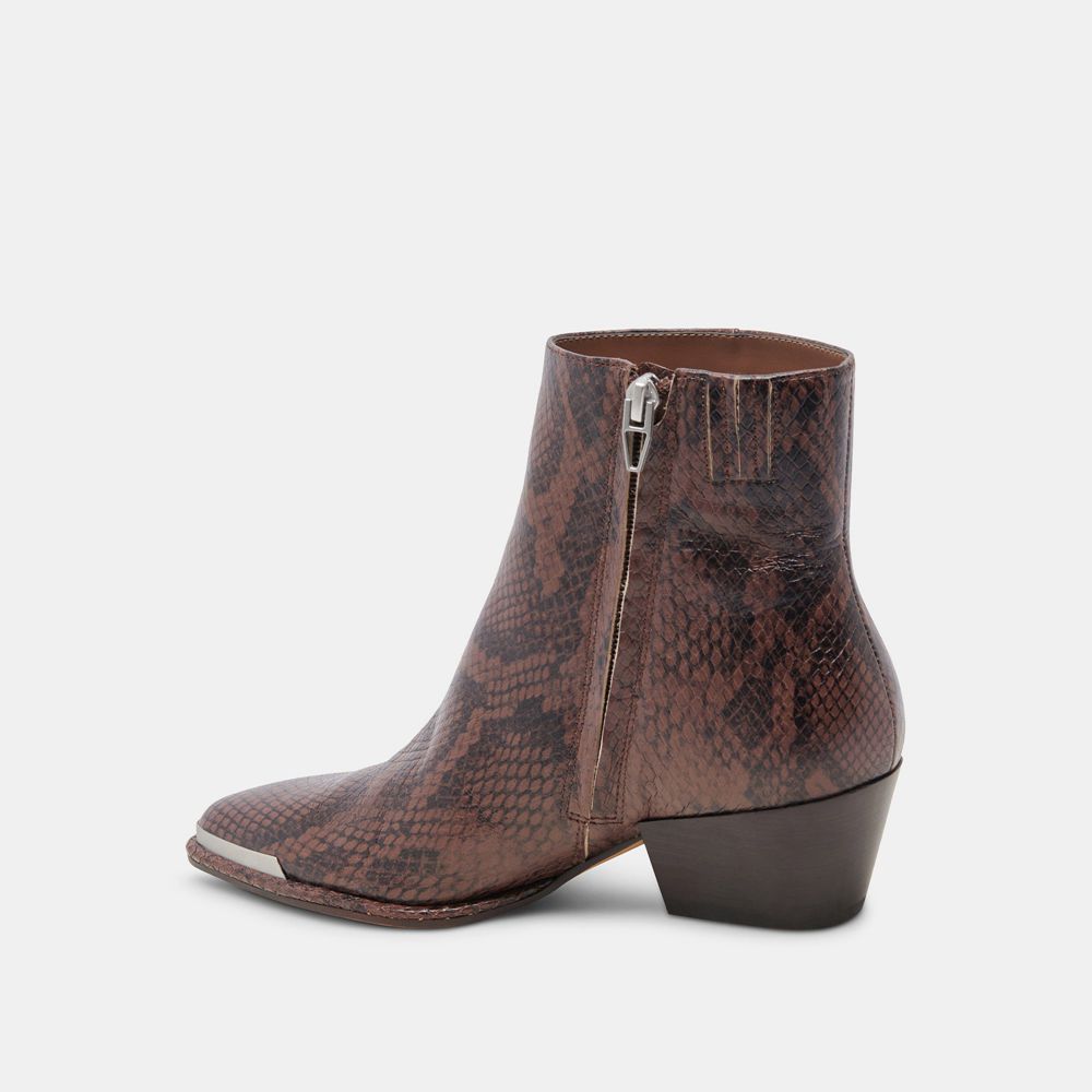 Dolce Vita Nonah Women Western Boots Dark Brown | US-905387QVF