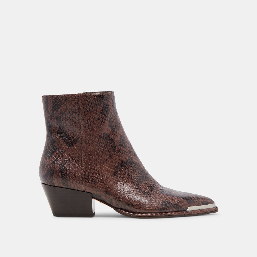 Dolce Vita Nonah Women Western Boots Dark Brown | US-905387QVF