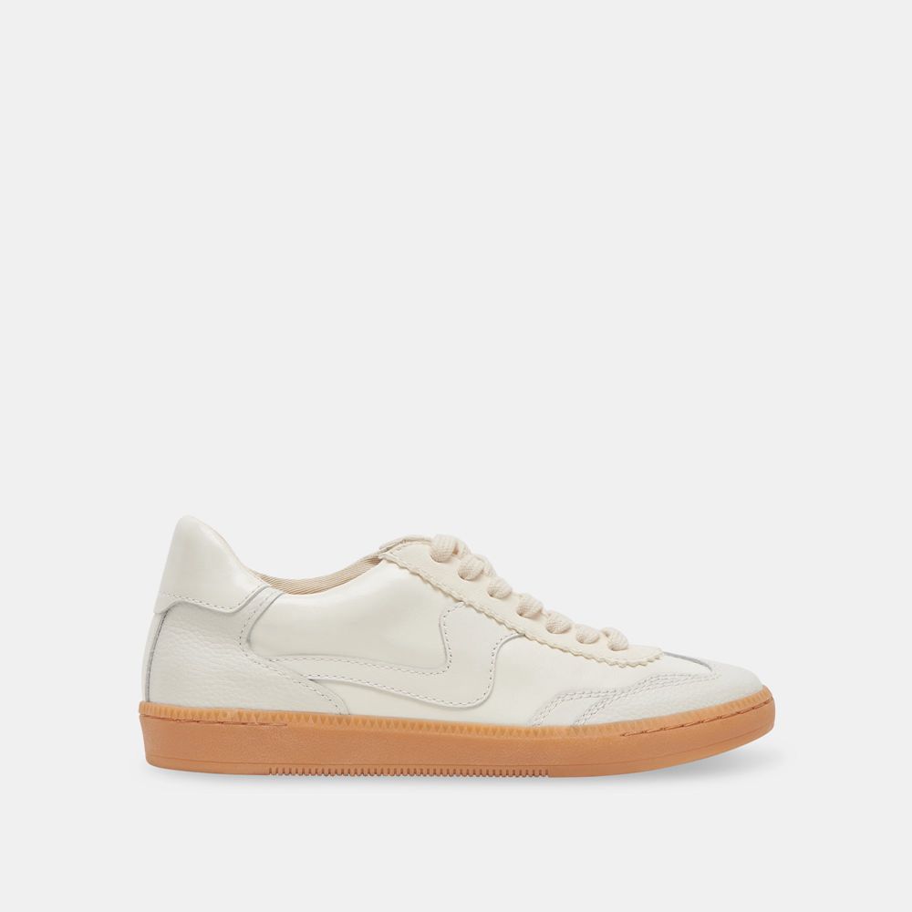 Dolce Vita Notice Leather Women Sneakers White | US-710493JBP