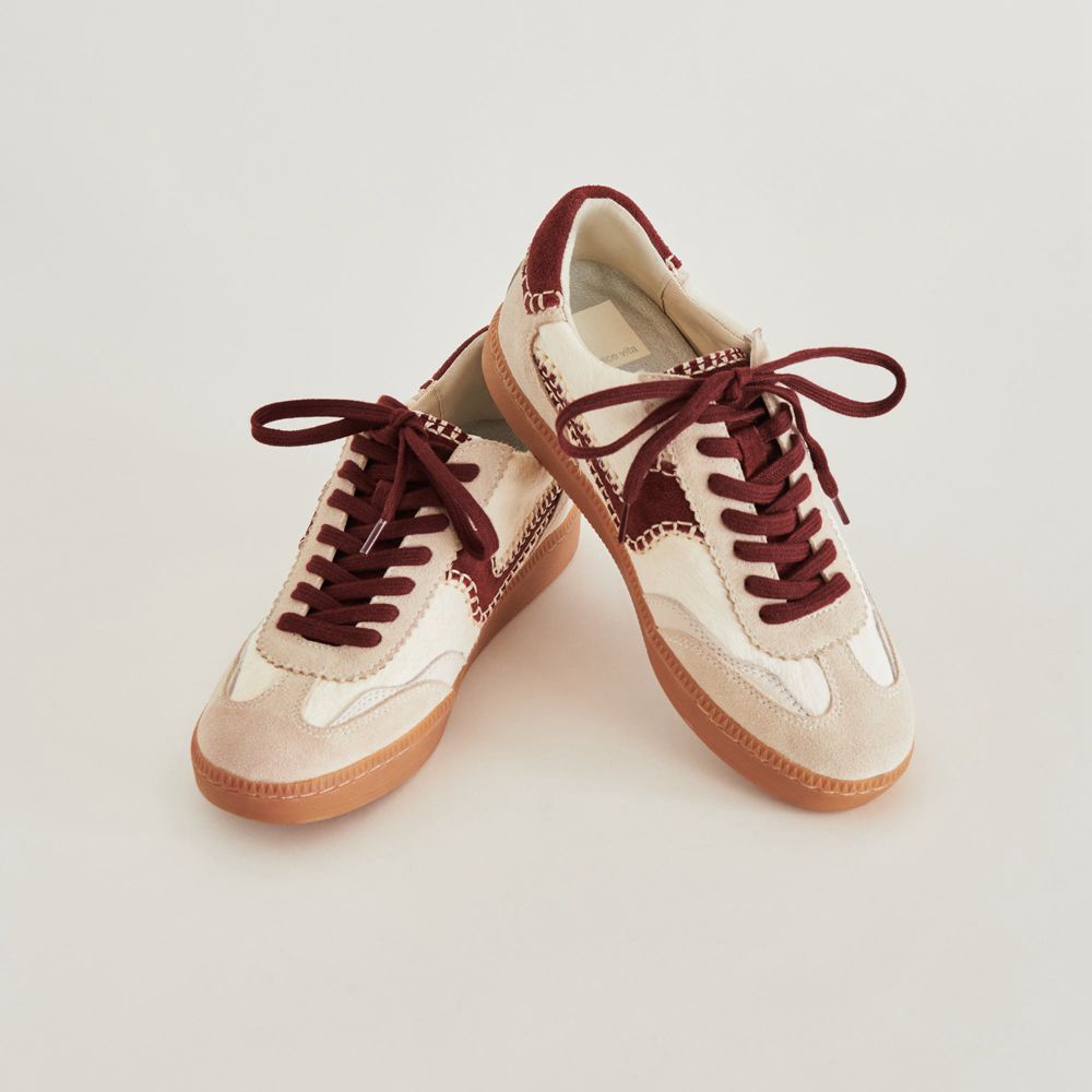 Dolce Vita Notice Stitch Women Sneakers White / Red | US-682593IGR