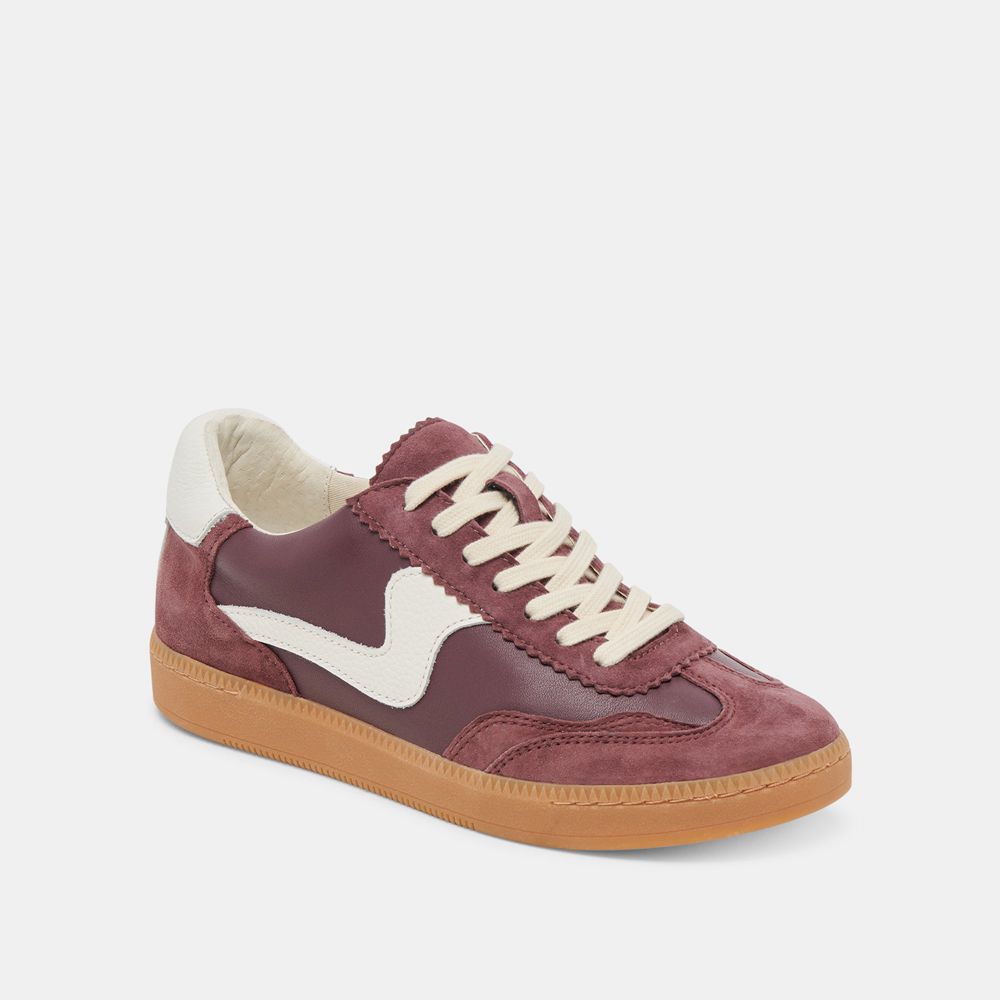 Dolce Vita Notice Suede Women Sneakers Dark Burgundy | US-485297EBF