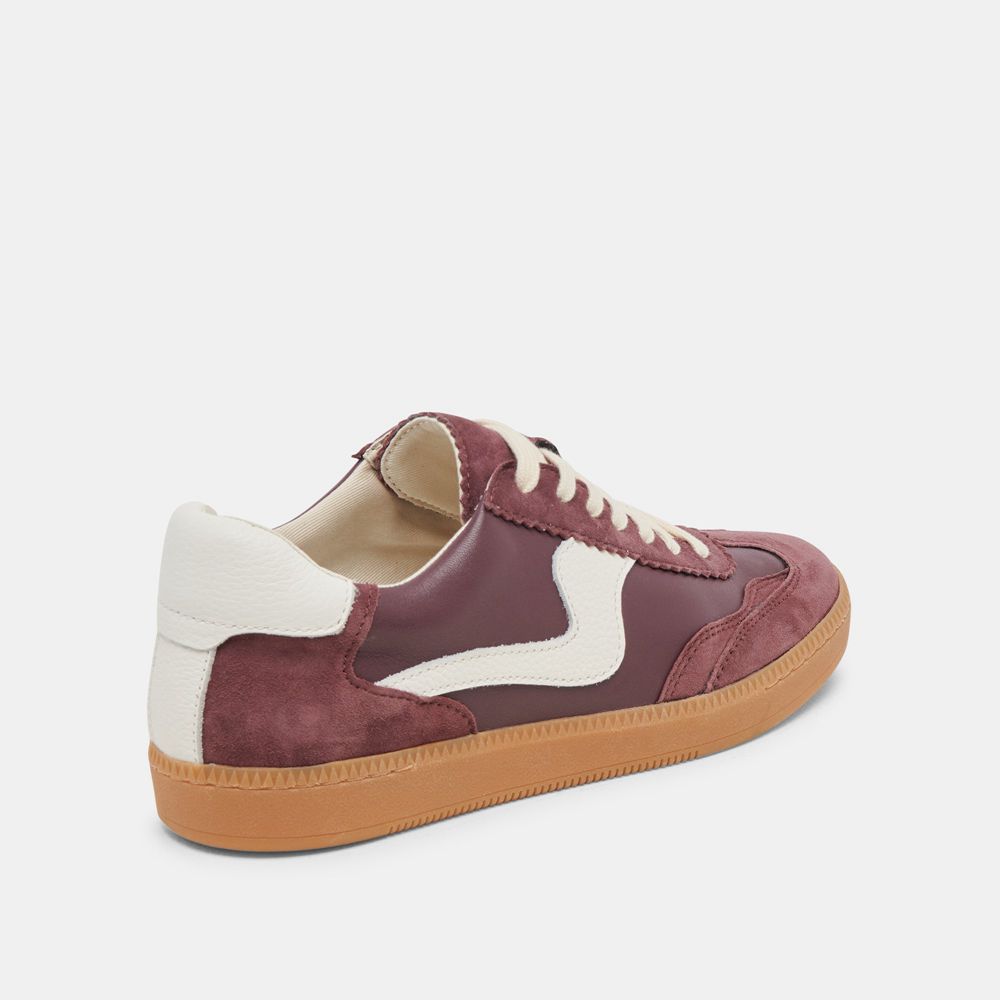 Dolce Vita Notice Suede Women Sneakers Dark Burgundy | US-485297EBF