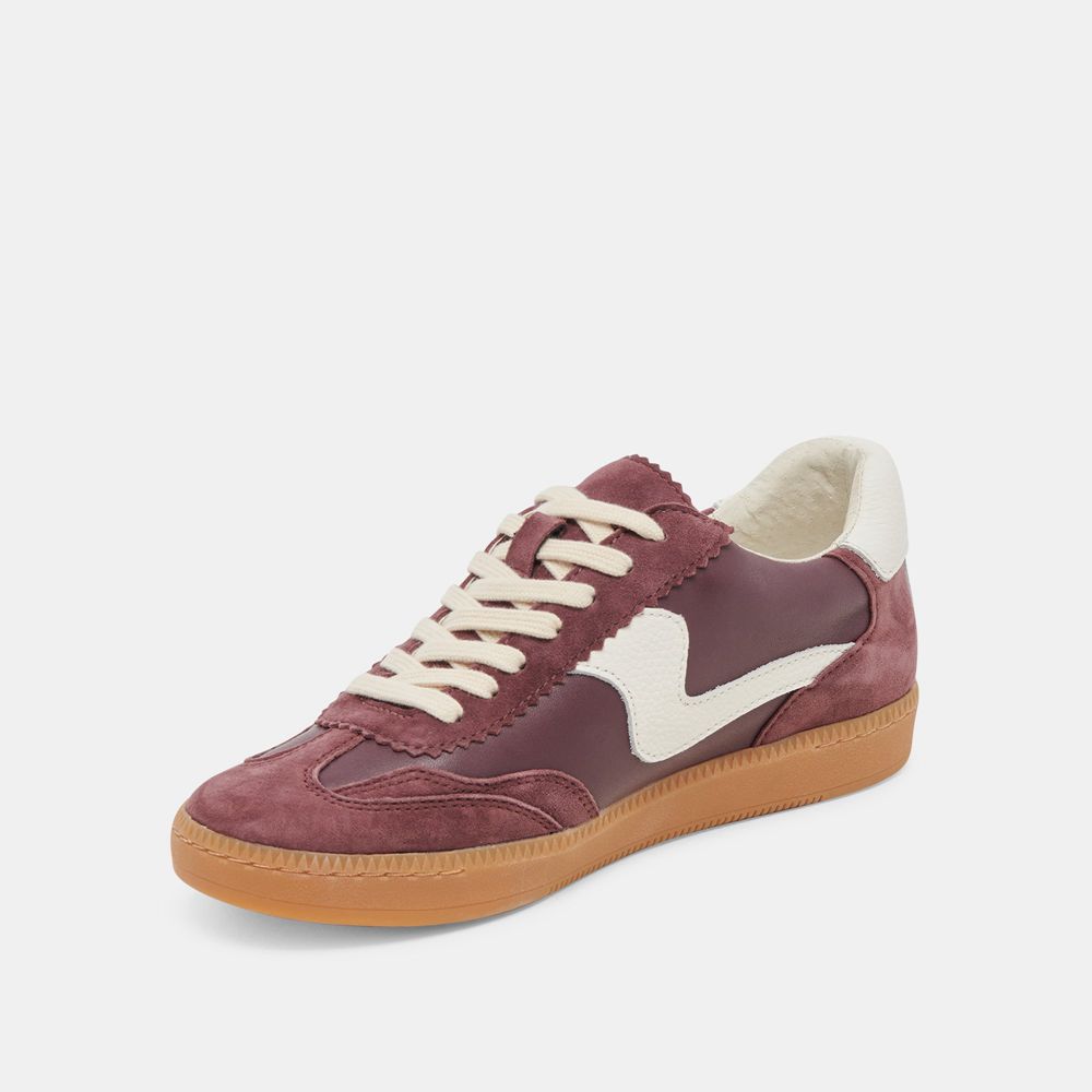 Dolce Vita Notice Suede Women Sneakers Dark Burgundy | US-485297EBF