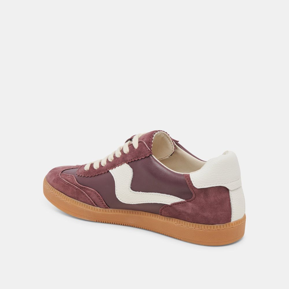 Dolce Vita Notice Suede Women Sneakers Dark Burgundy | US-485297EBF