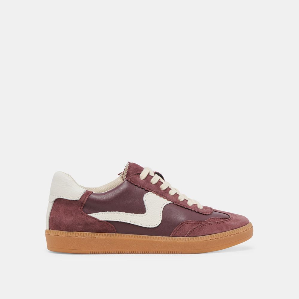 Dolce Vita Notice Suede Women Sneakers Dark Burgundy | US-485297EBF