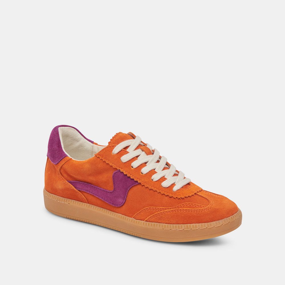 Dolce Vita Notice Suede Women Sneakers Orange | US-129460JDC