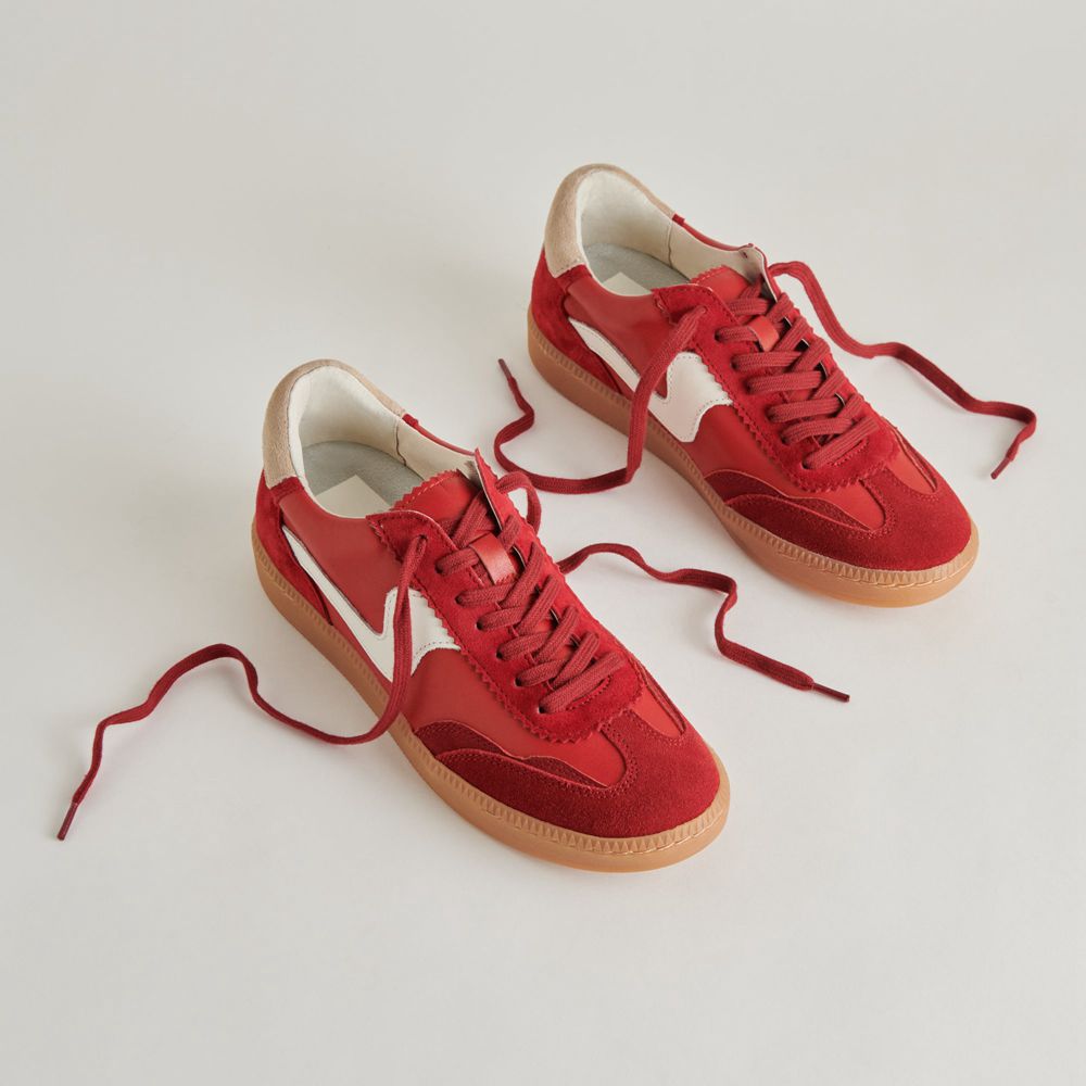 Dolce Vita Notice Suede Women Sneakers Red | US-463178SBF