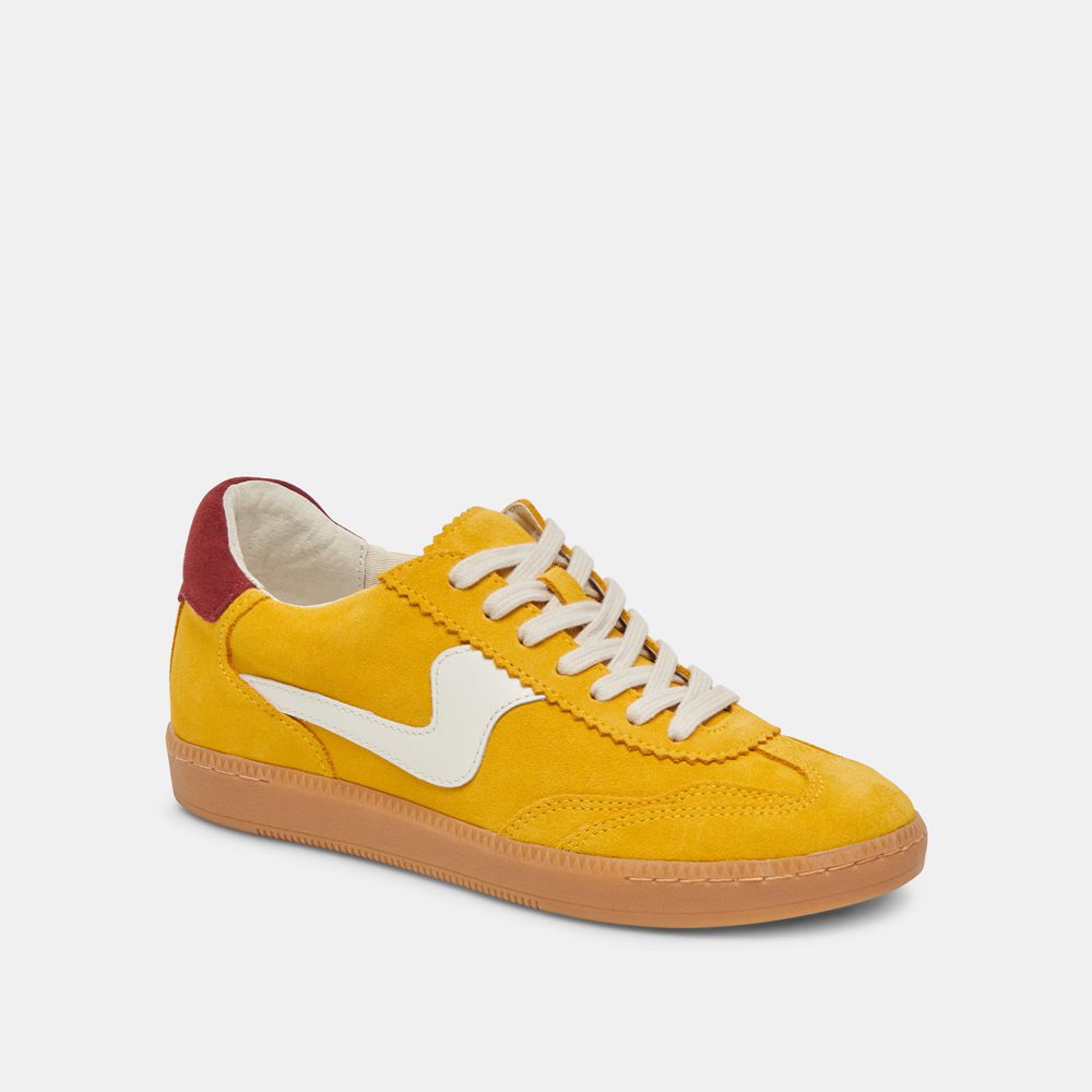 Dolce Vita Notice Suede Women Sneakers Yellow | US-054378PAQ