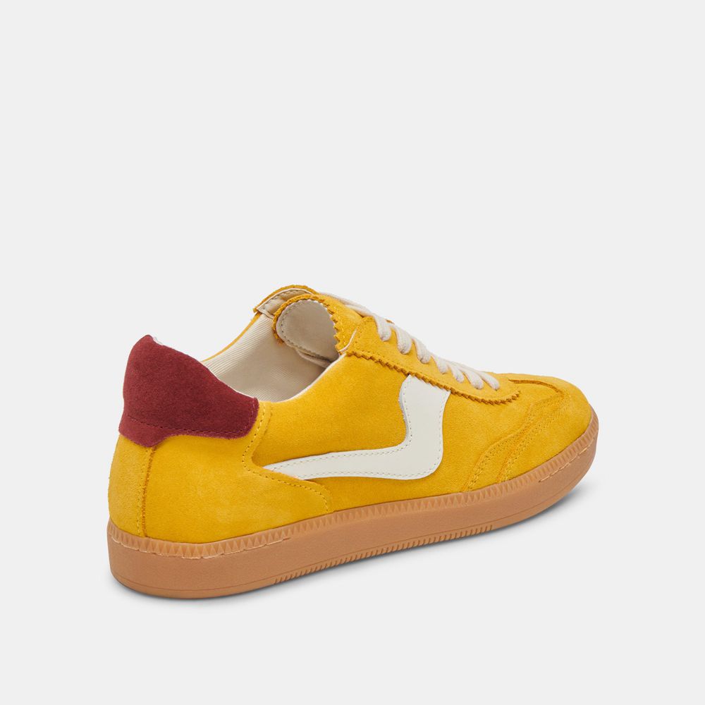 Dolce Vita Notice Suede Women Sneakers Yellow | US-054378PAQ