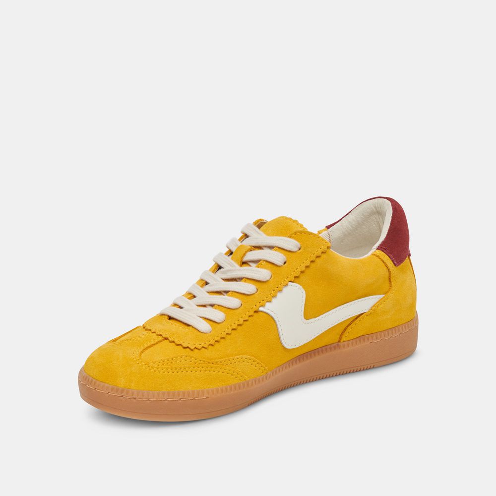 Dolce Vita Notice Suede Women Sneakers Yellow | US-054378PAQ