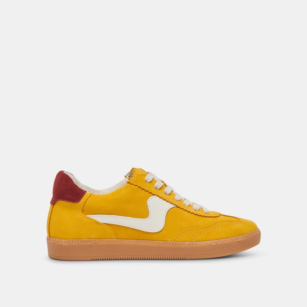 Dolce Vita Notice Suede Women Sneakers Yellow | US-054378PAQ