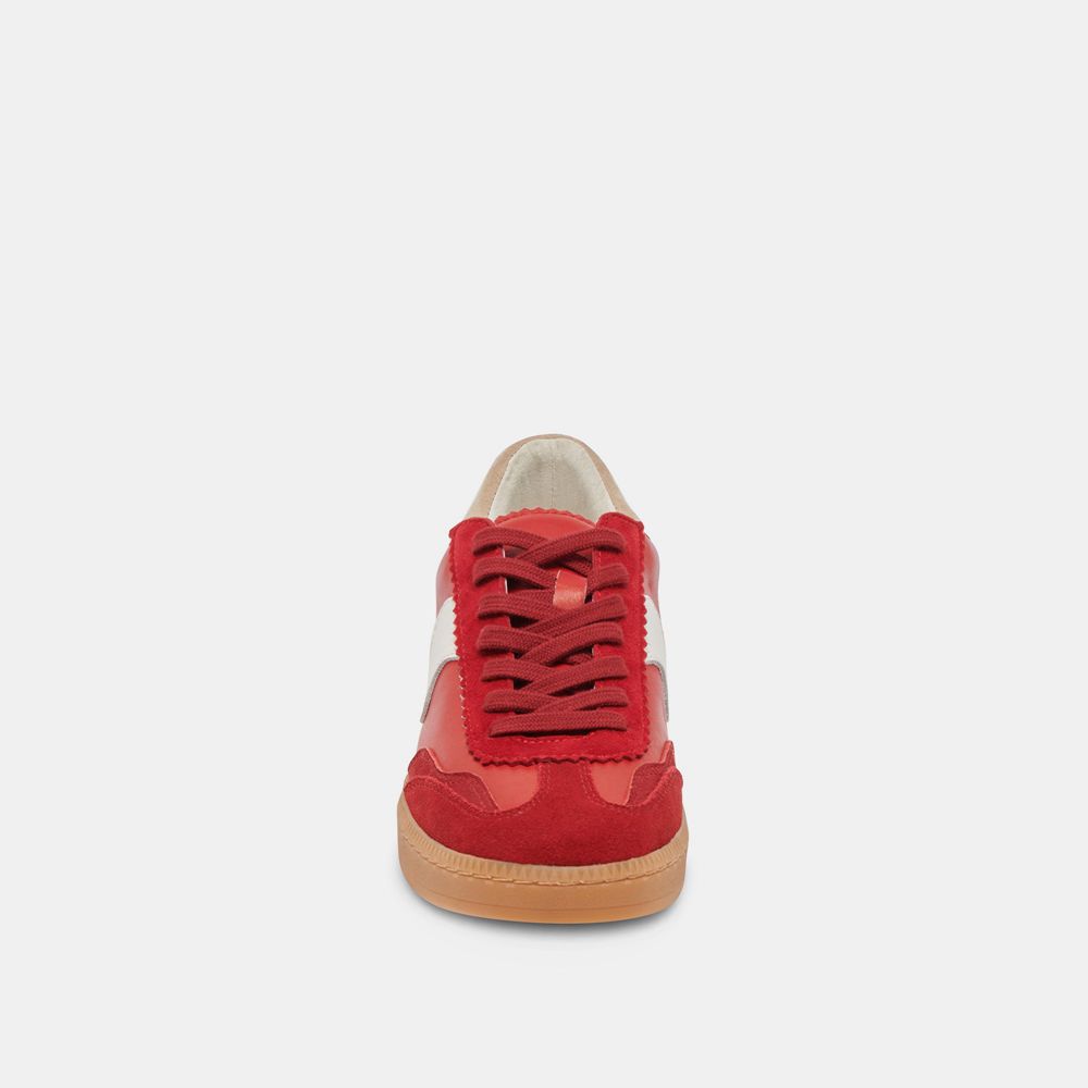 Dolce Vita Notice Wide Suede Women Sneakers Red | US-670894IHK