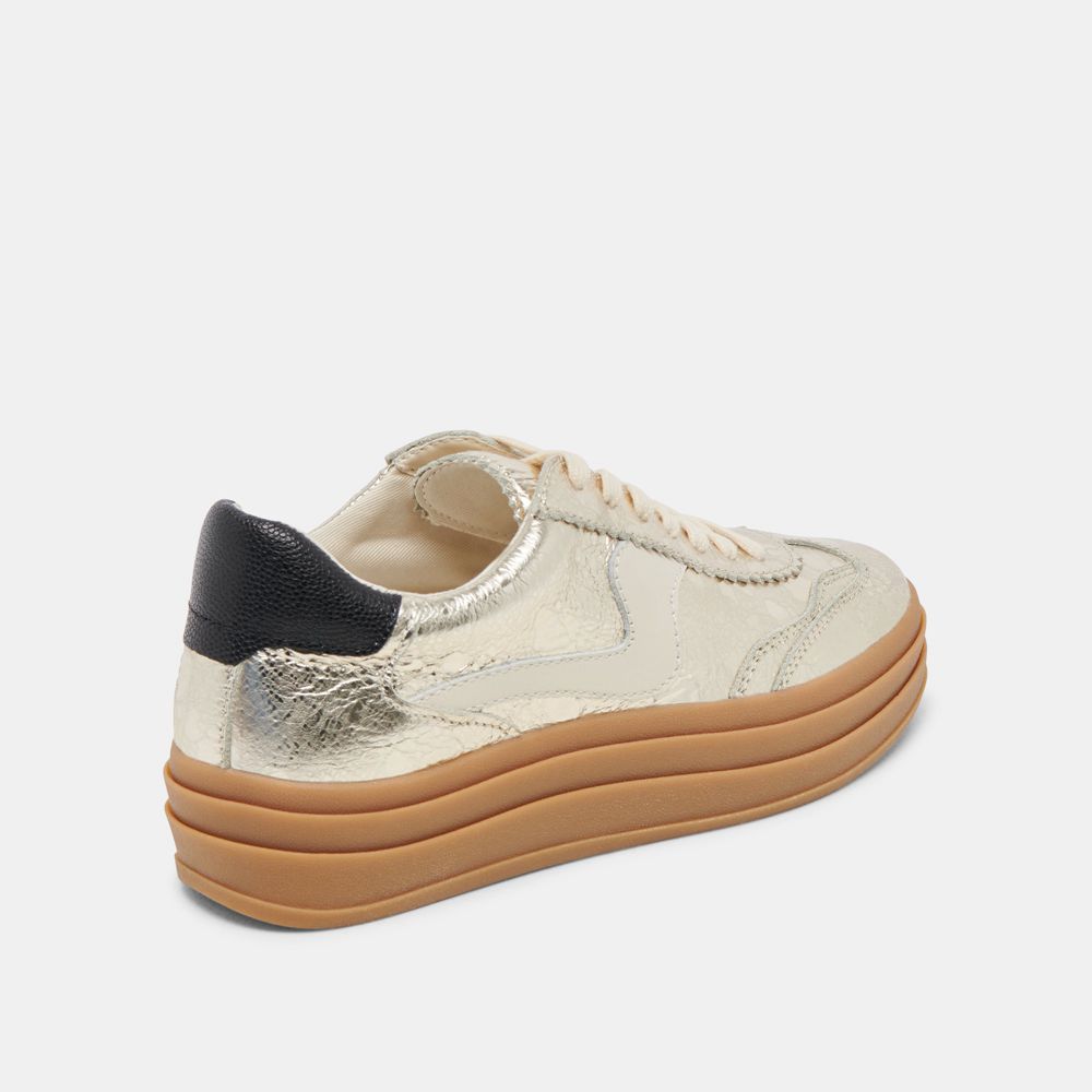 Dolce Vita Notice X Leather Women Sneakers Platinum | US-865043OCA