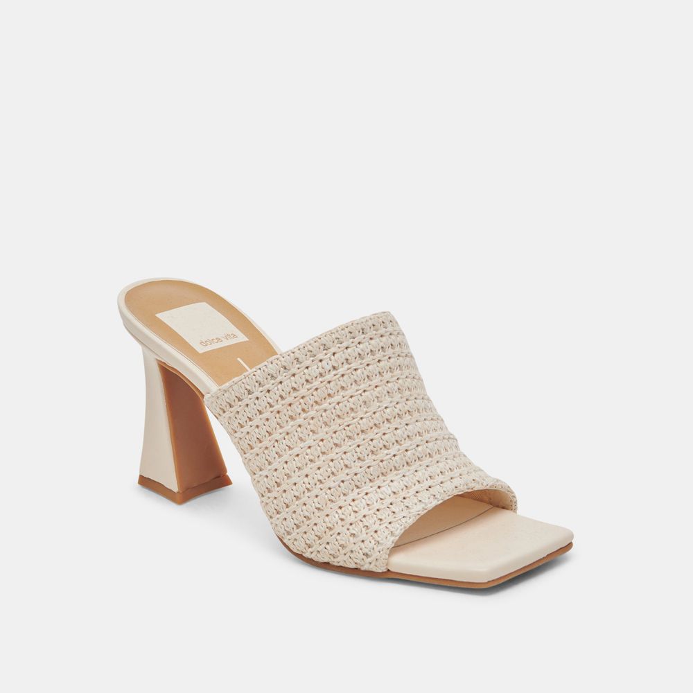 Dolce Vita Novis Woven Women Heels Cream | US-350296JBS