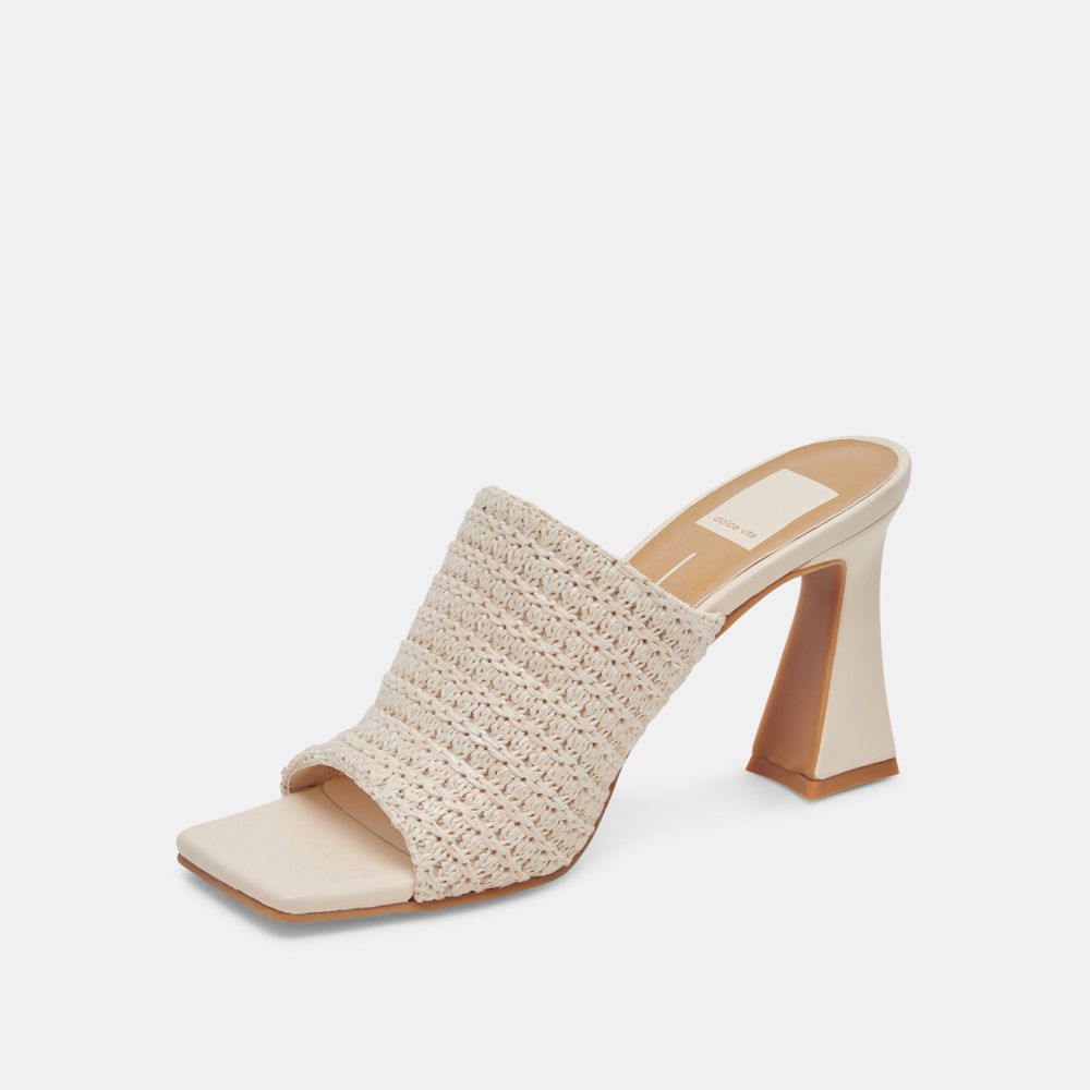 Dolce Vita Novis Woven Women Heels Cream | US-350296JBS