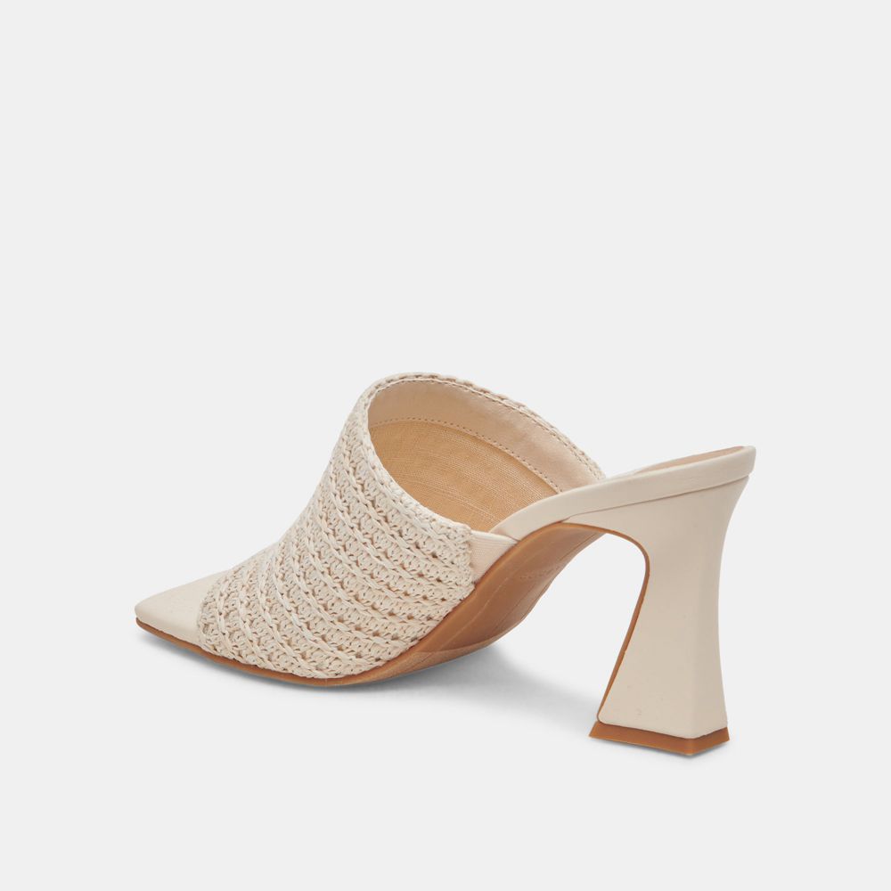 Dolce Vita Novis Woven Women Heels Cream | US-350296JBS